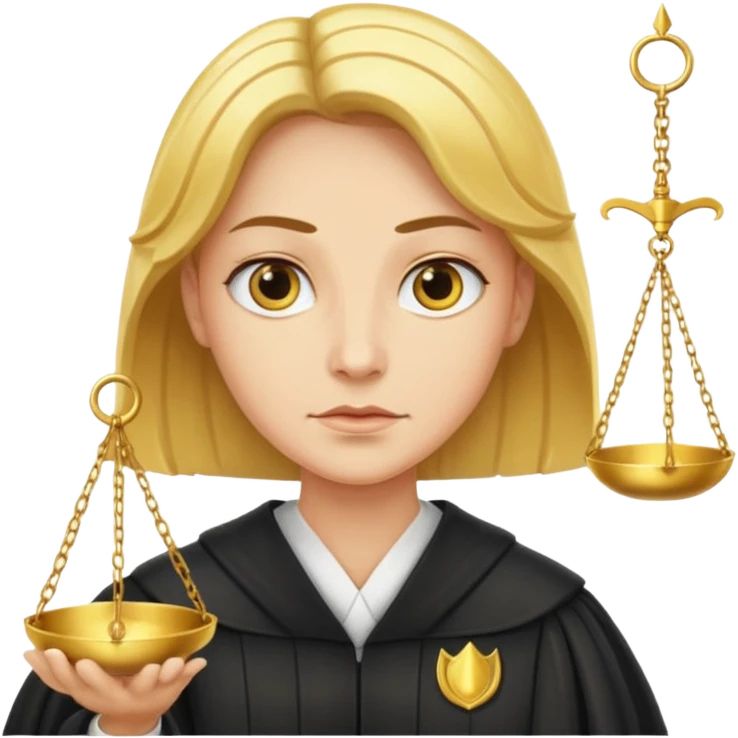 Fancy judge with golden scales emoji