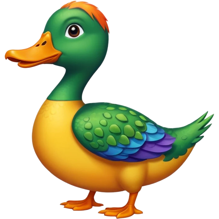 Dinosaur duck emoji