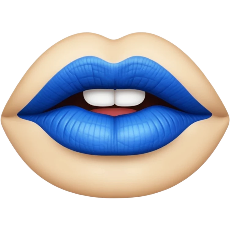 Blue lip print emoji