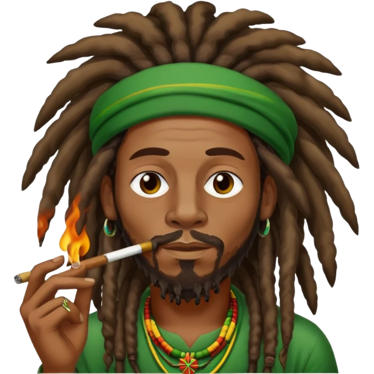 Rasta smoking  emoji