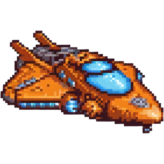 Orange space cruiser emoji