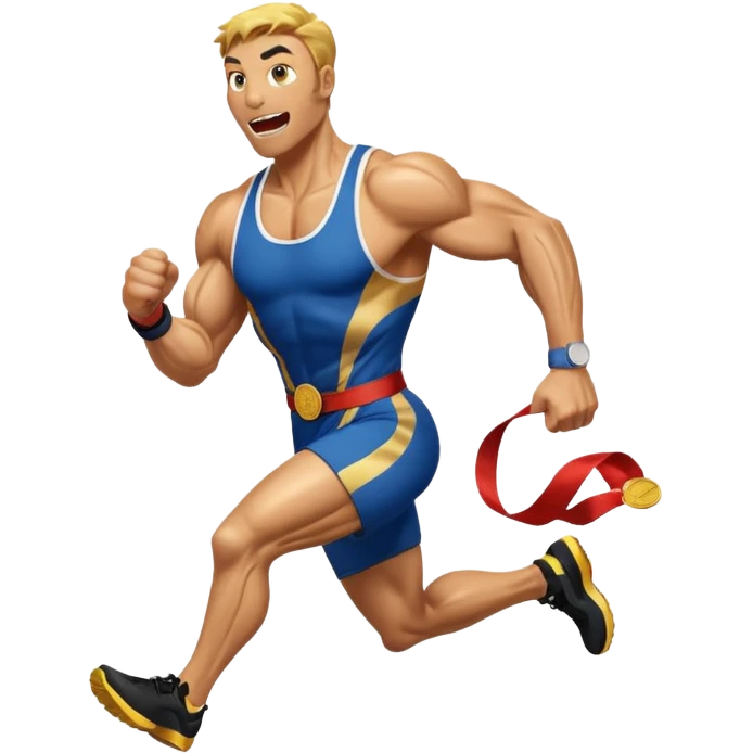 venom picking running a marathon with gold medal emoji