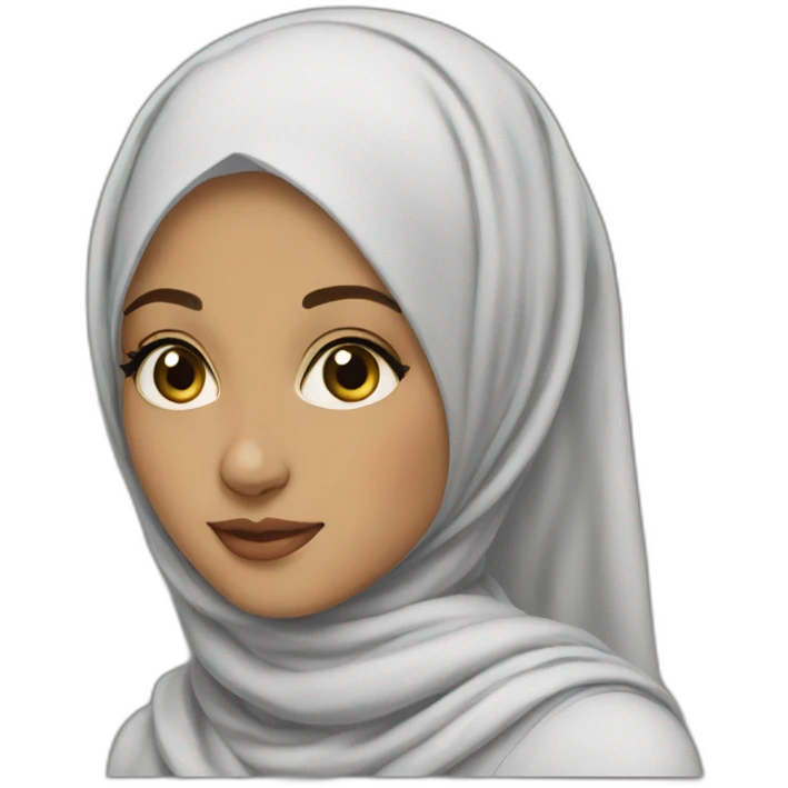 The most beautiful hijabi girl  emoji