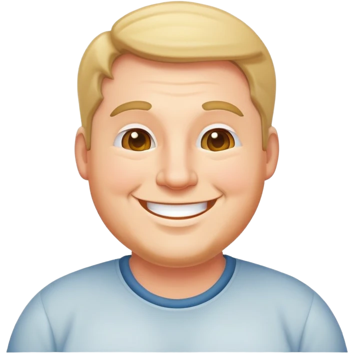 happy plump white American man emoji
