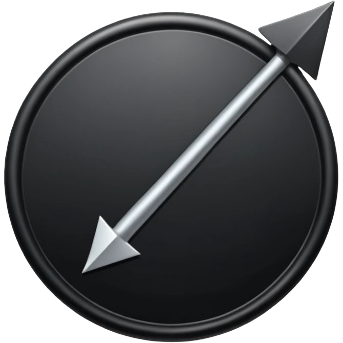 black round arrow emoji