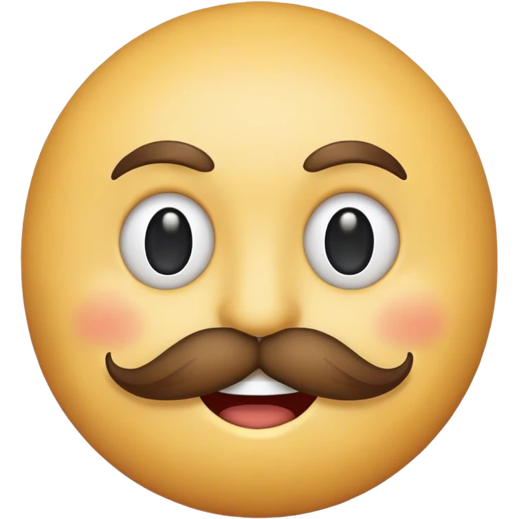 smiley face with moustache and big pedro emoji