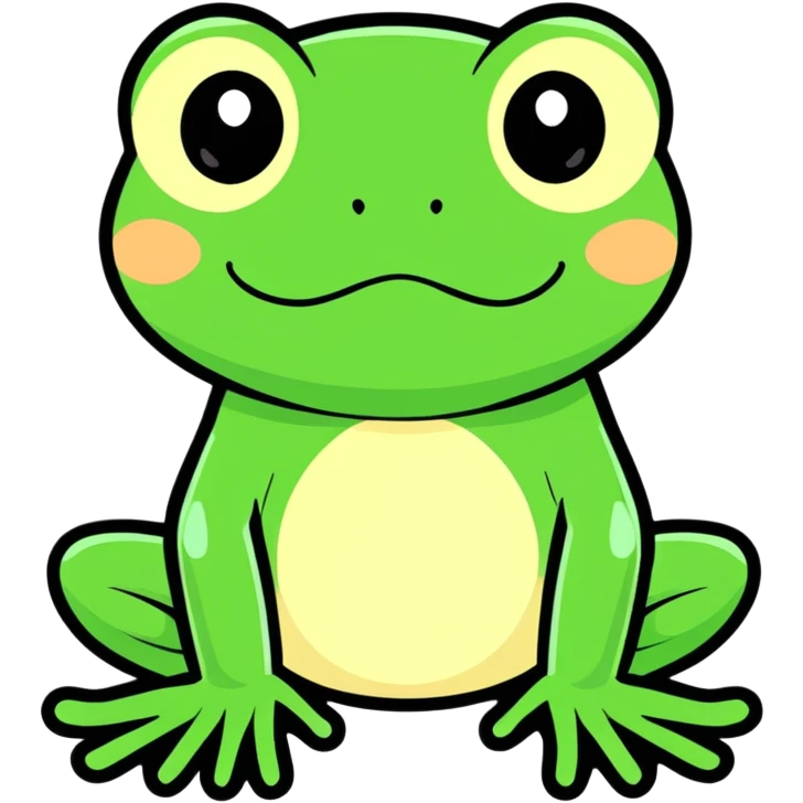 Cute frog  emoji
