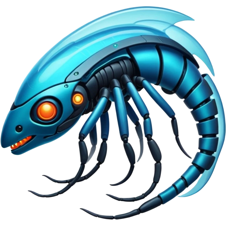  exotic futuristic modern cyber-Fakémon-Digimon-Vernid-creature emoji