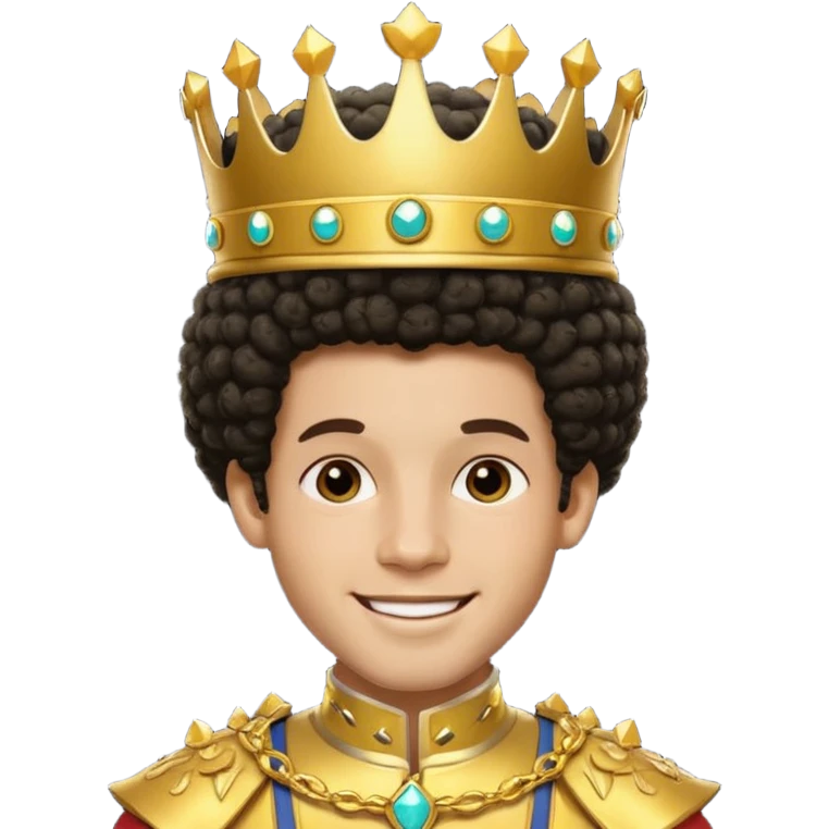 Afro white prince emoji