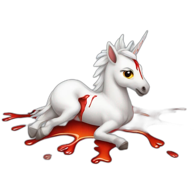 pegasus laying on the ground bleeding emoji