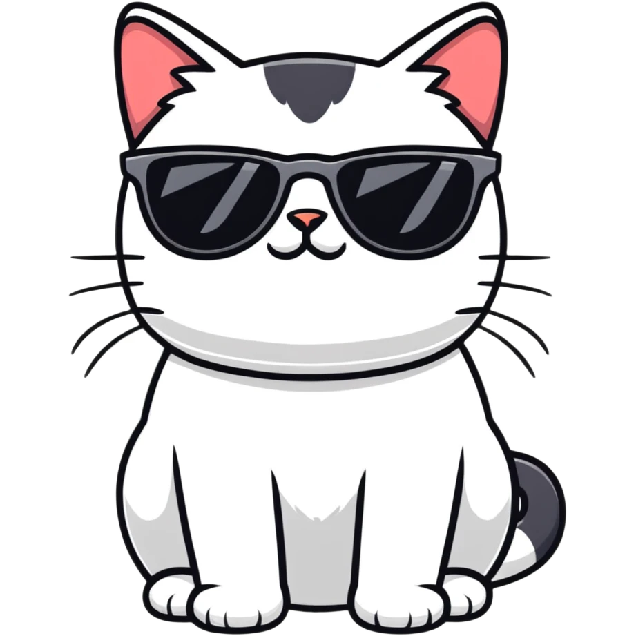 Cat with sunglasses emoji