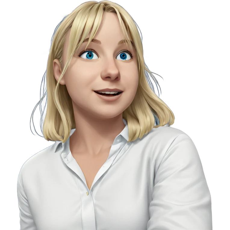 blonde girl with blue eyes emoji