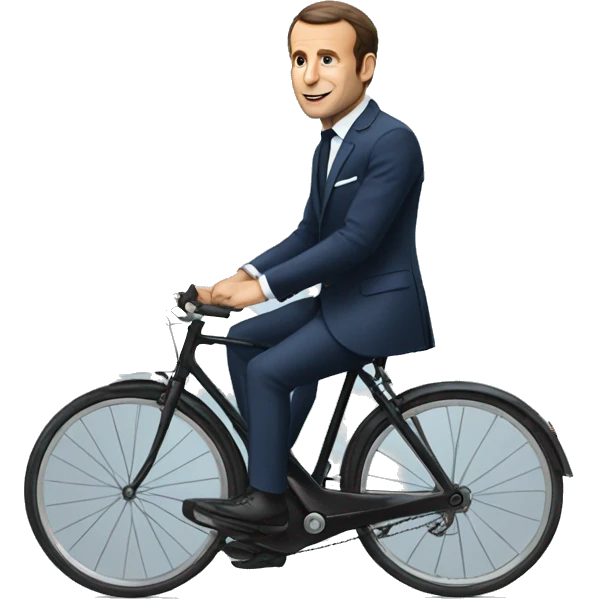 macron a velo emoji