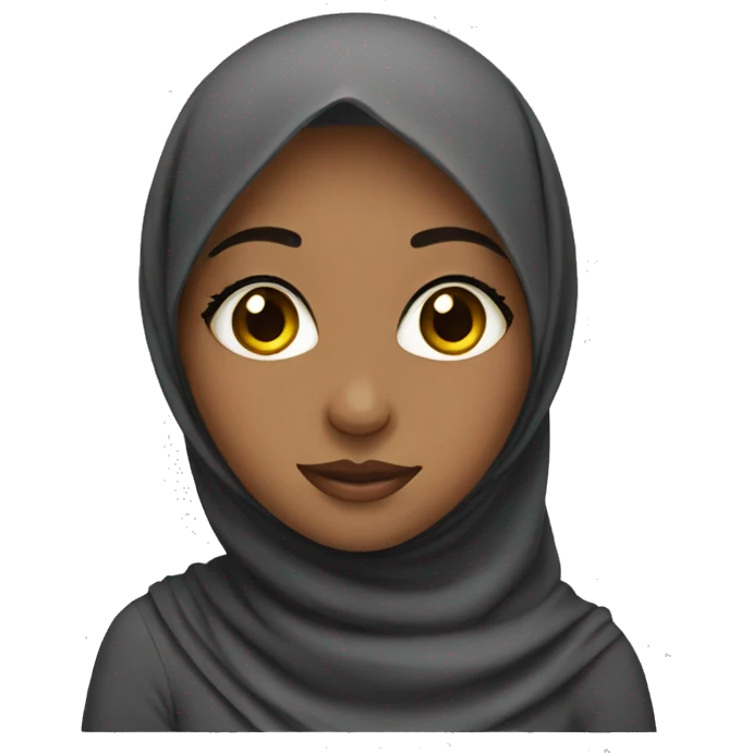 Islamic girl, with lashes  emoji