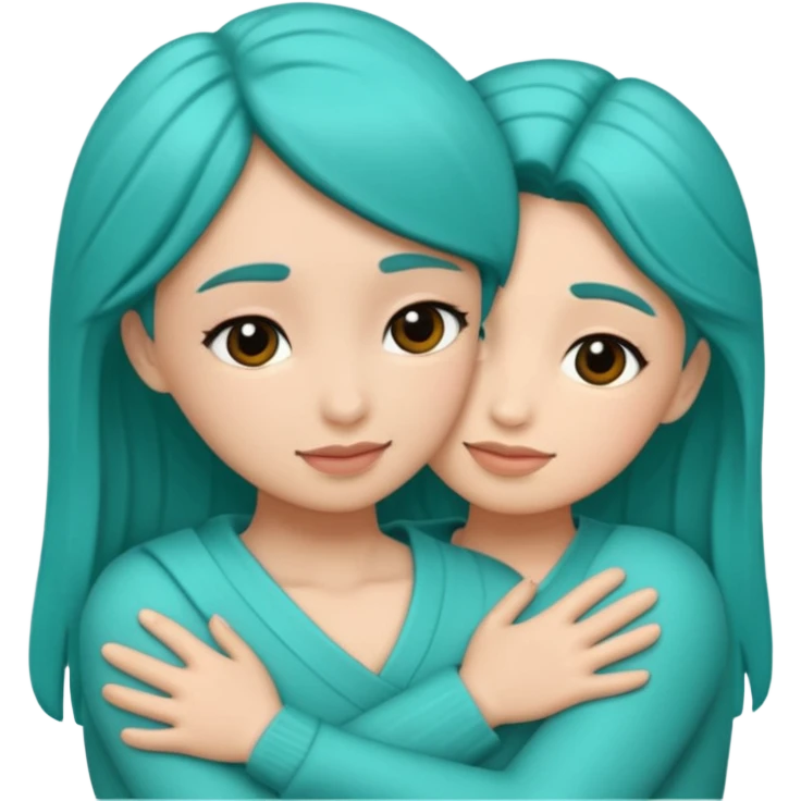 teal hugs emoji