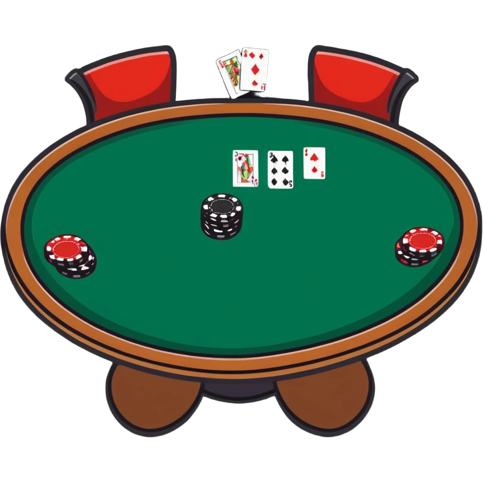 live casino poker table emoji