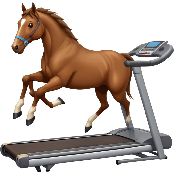 horse running on treadmill emoji
