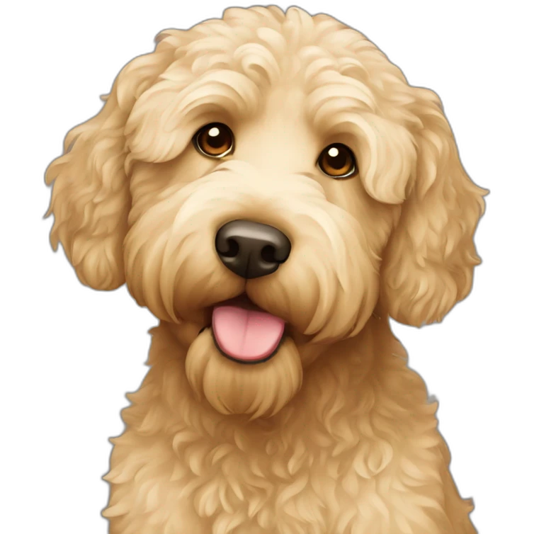 blonde labradoodle emoji
