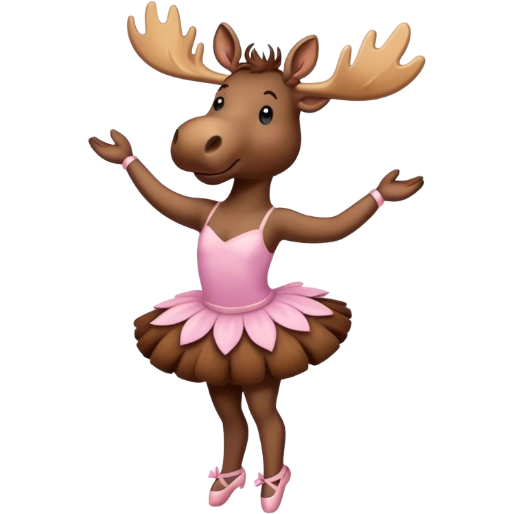 A moose ballerina emoji