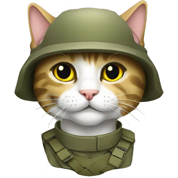 Army cat emoji