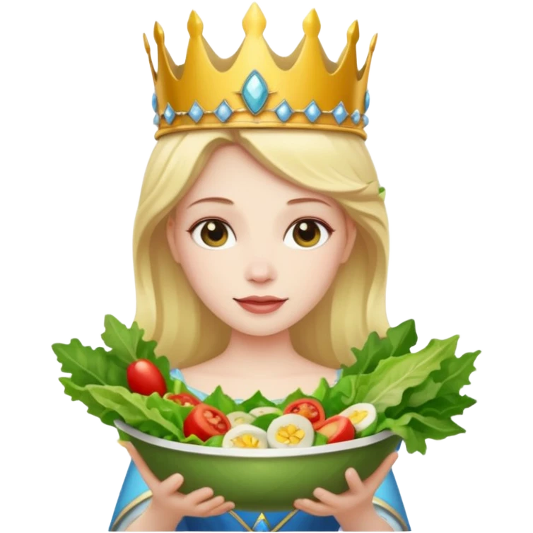 принцесса с салатом emoji