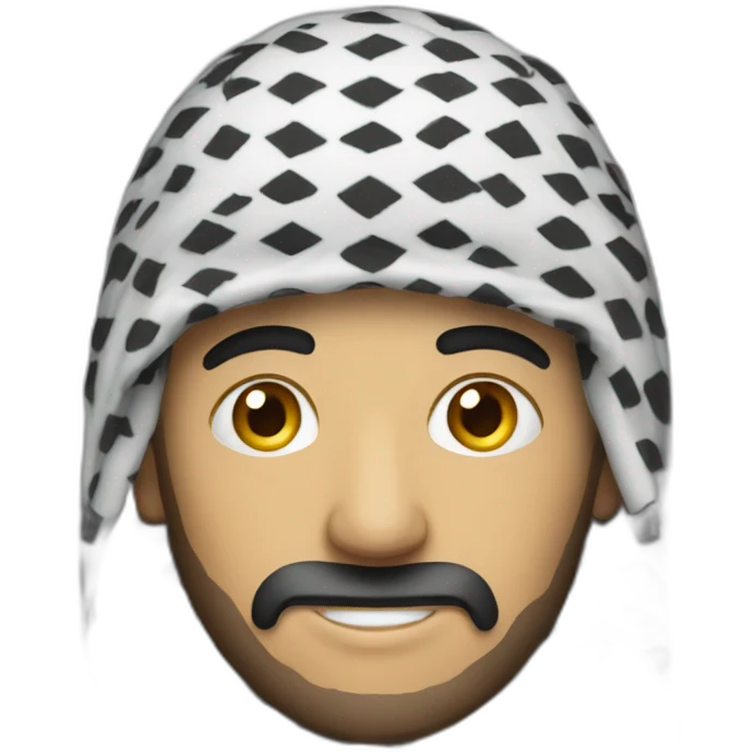 A man wearing a keffiyeh emoji