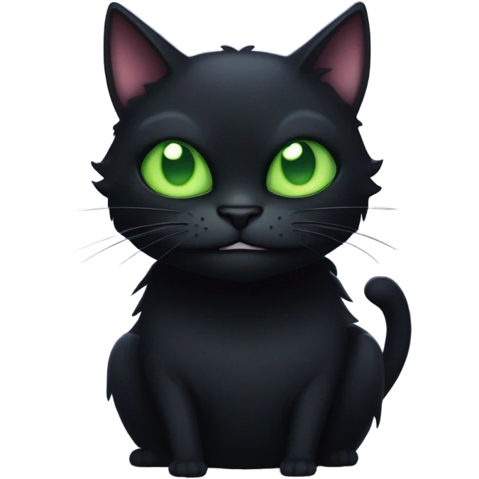 Evil Larry black cat looking freaky and mischievous  emoji