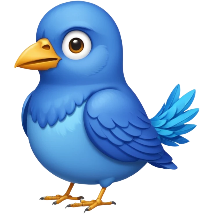 blue bird with shirt emoji