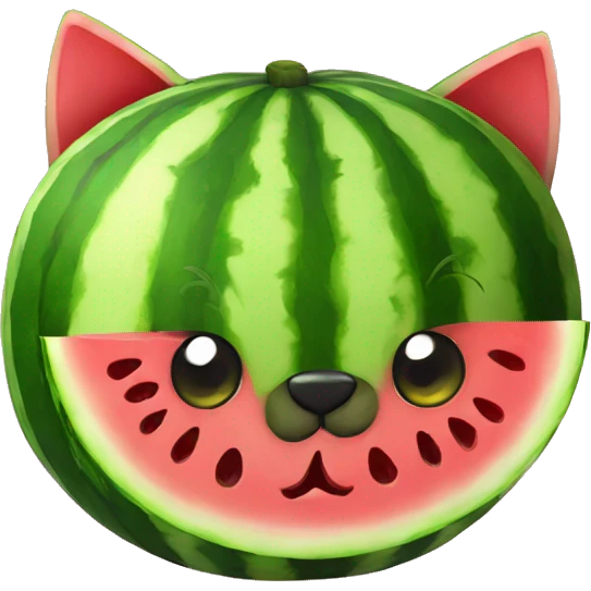 Watermelon cat emoji