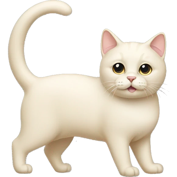 Cream cat emoji