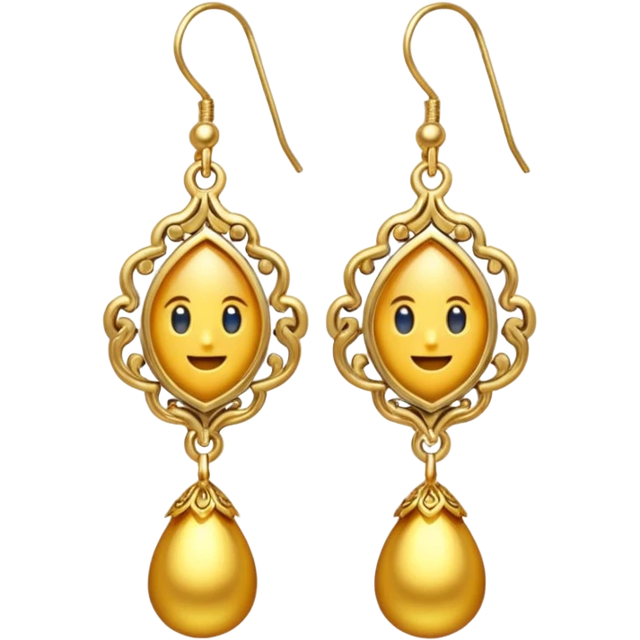 dangling earrings hanging style jewelry, emoji