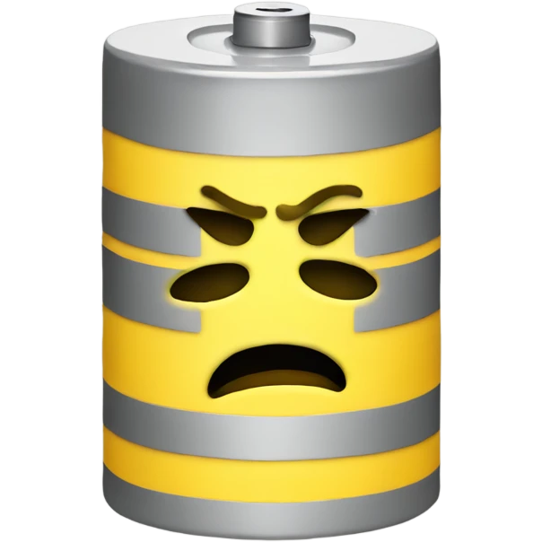 Yellow Sad battery  emoji
