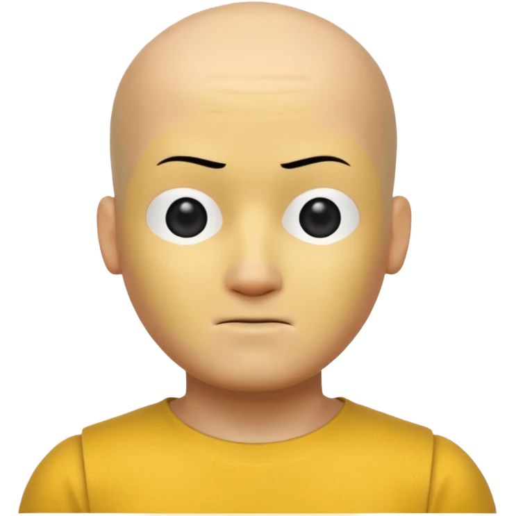 An Roblox Noob Face With An Normal expresion (Just An Bald Yellow Square With Eyes And Mouth) emoji