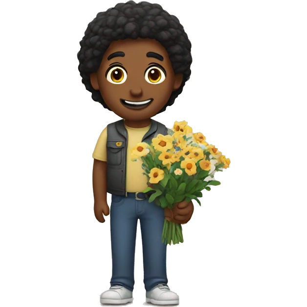 Stanley with flowers  emoji
