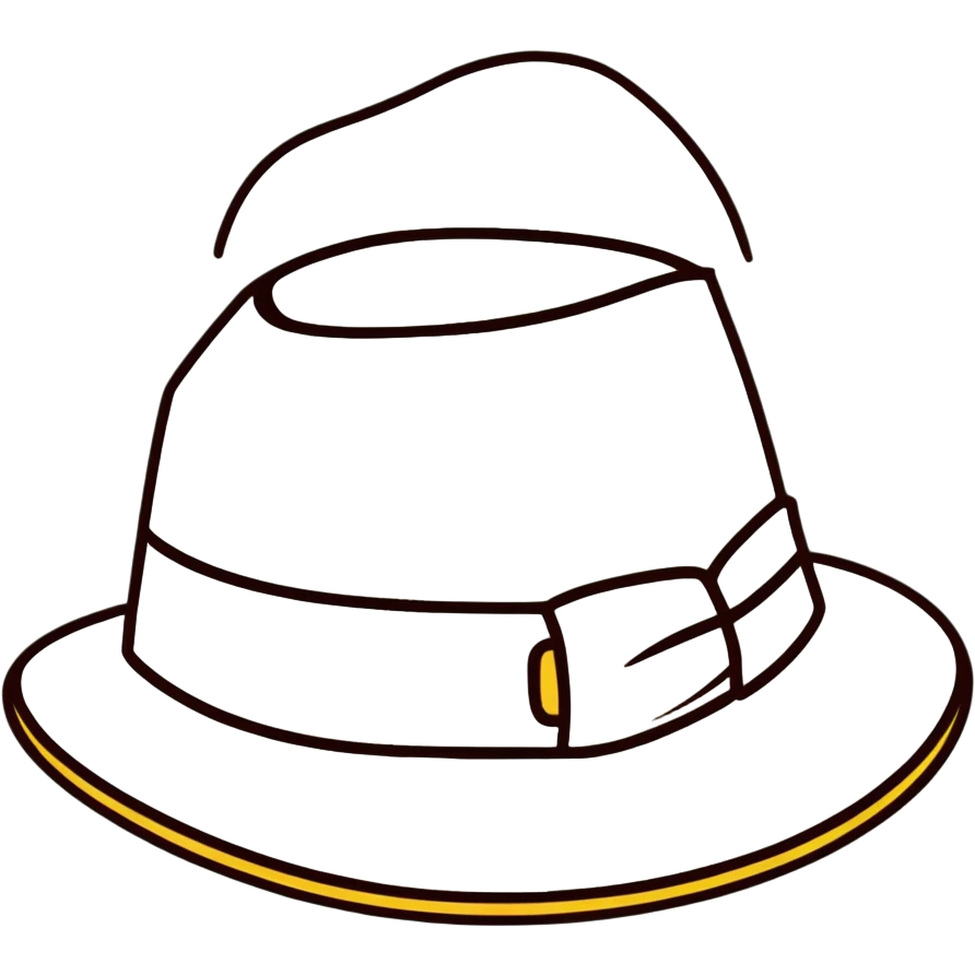 A gold fedora emoji emoji