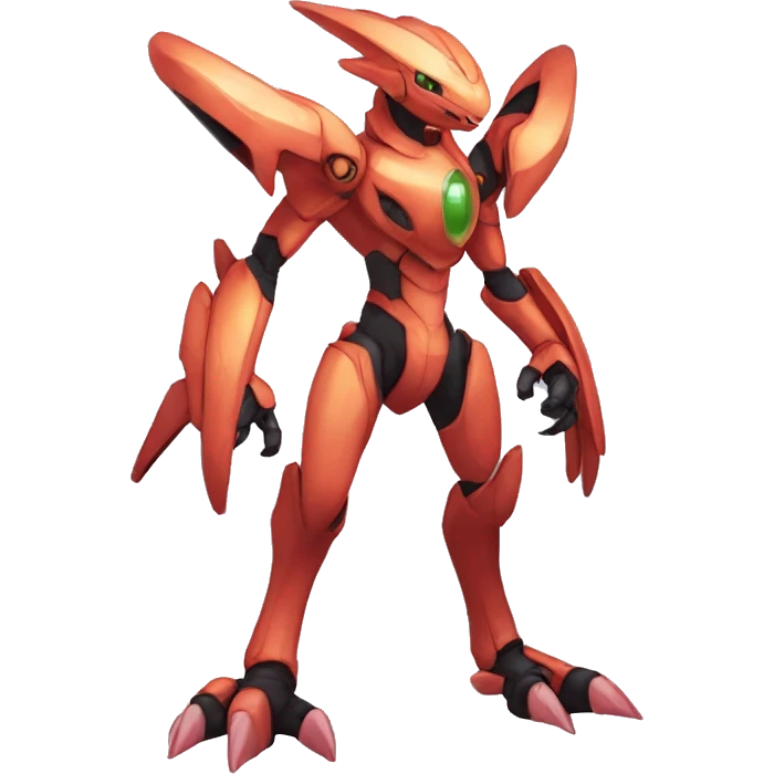  Cool Edgy Godly Futuristic Digimon-Fakemon-Genesect-Reptile full body emoji