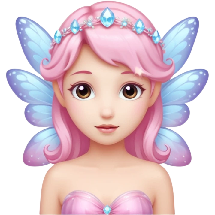 Realistic pink fairy sparkle emoji