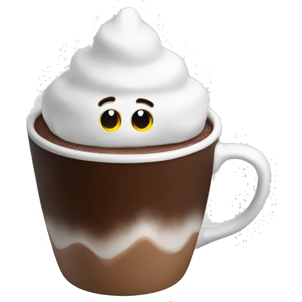 Snow on top of hot chocolate  emoji