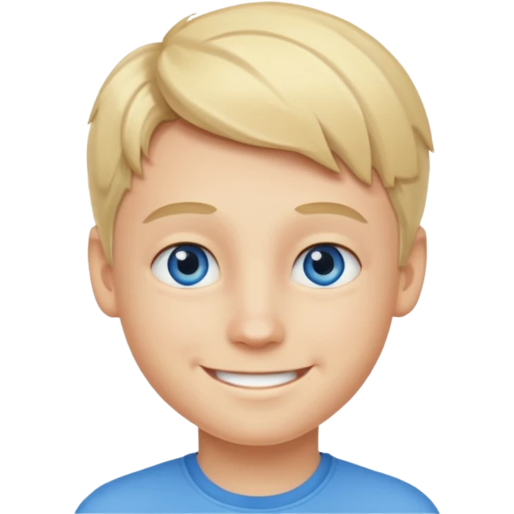 cute blonde boy smiling emoji