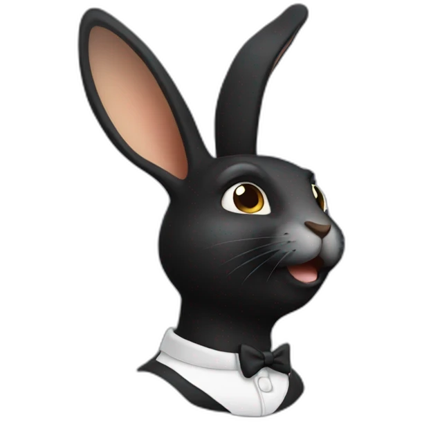 Lapin noir emoji