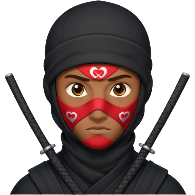 Ninja ojos de corazónes hombre emoji