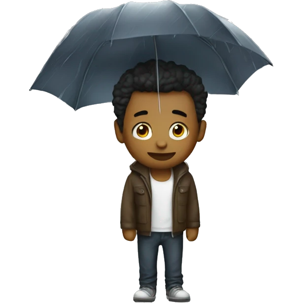 Alone rain love emoji