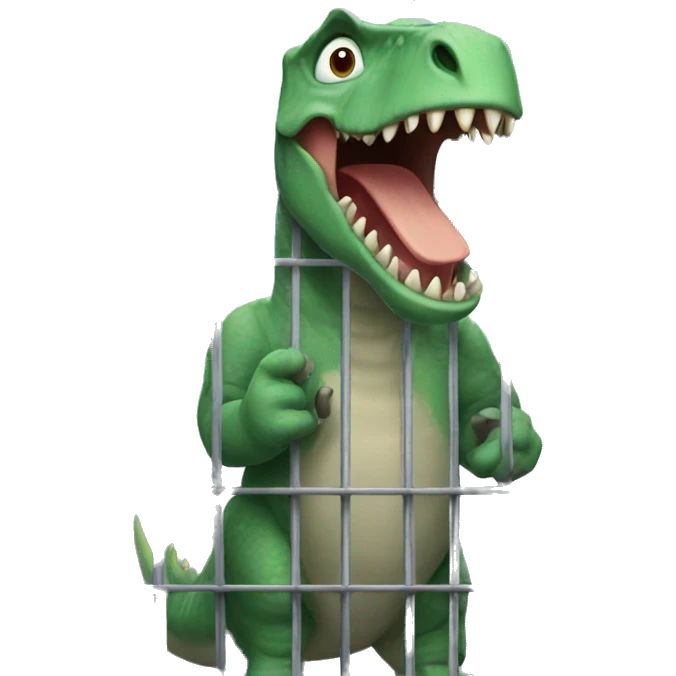 Dinosaur in prison  emoji