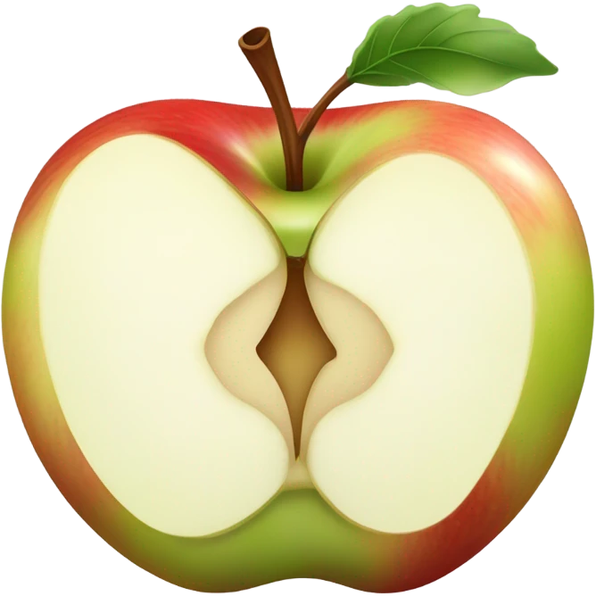 Fresh apple with a bite emoji