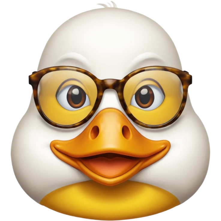 Pato con lentes emoji