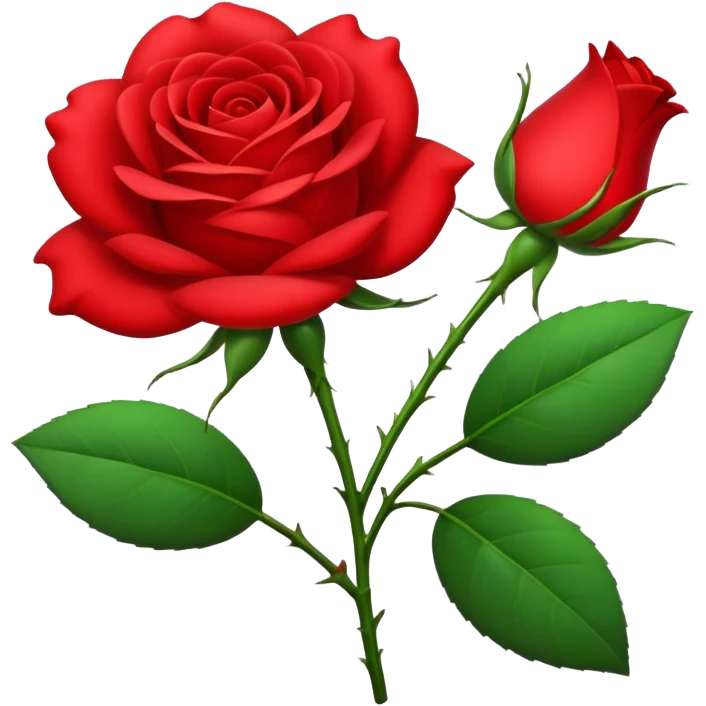 Make a red rose without the stem, just the (red) flower and two leaves.
 emoji