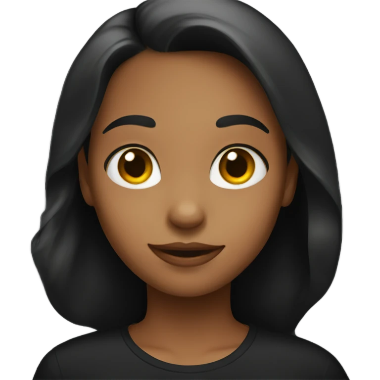 girl in black shirt  emoji
