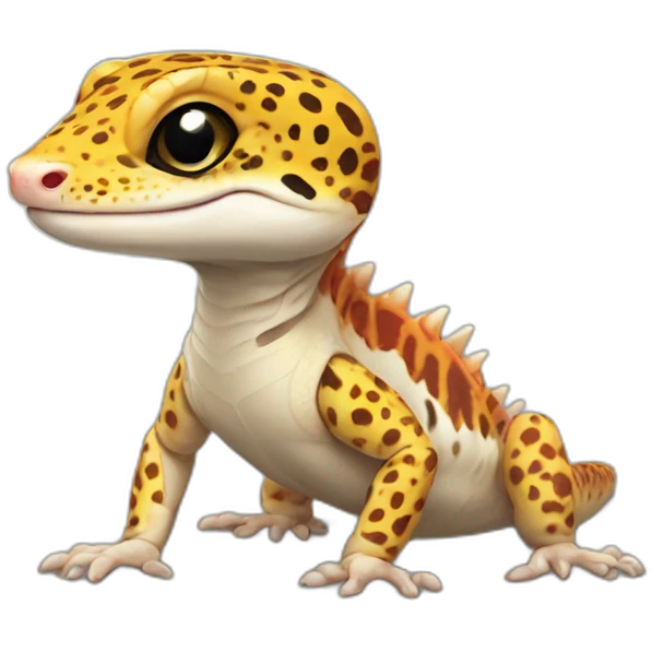Leopard Gecko, robotic, dragon emoji