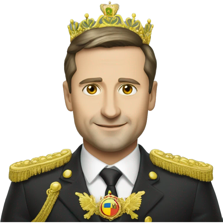 zelensky ukrain president in crown emoji