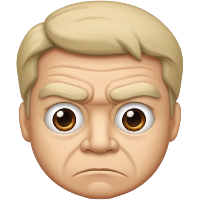 Man looks grouchy  emoji